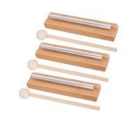 NOLITOY 3 Sets Wooden Hand Chimes with Mallet for Yoga Meditation and Prayer Simple Percussion Instruments for Classroom Management and Mindfulness Traditional Craft with Clear Resonant