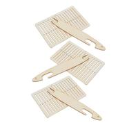 NOLITOY 3 Sets Wooden Strap Weaving Loom Kit for Beginners with Shuttle