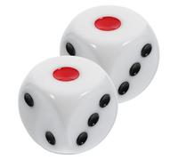 NOLITOY 30mm Large Rounded Corner Resin Dice Dots for Board Game Accessories Party Game Props Set of 2 Suitable for Dice Toys and Number Dices