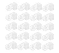 NOLITOY 30pcs Cabinet Glass Retainer Clips with Screws Acrylic Panel Clamps for Mirror and Glass Door Fixing Durable Wardrobe Support Easy to Clean