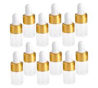 NOLITOY 30pcs Dropper Bottles Glass Essence Liquid Bottles Travel Cosmetics Perfume Sample for Home Use