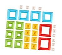 NOLITOY 30Pcs Educational Building Blocks for Preschoolers Geometrical Shape for Early Learning Smooth Surface Safe Material for Skill Development and Fun