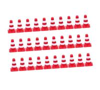 NOLITOY 30pcs Educational Traffic Sign Simulation Road Cones for Interactive Play for Teaching Traffic Safety and Driving Habits for Role Play and Imaginative Learning