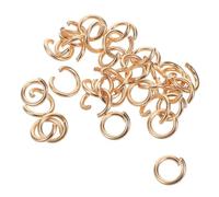 NOLITOY 30pcs Gold Open Jump Rings Heavy Duty Chain Link Connectors for Jewelry Making Necklace Repair Bracelet and Earring Craft Supplies Easy to Connect Without Tools
