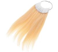 NOLITOY 30pcs Hair Color Testing Rings Real Human Hair Strands for Salon Hairdressing Easy to Dye and Bleach