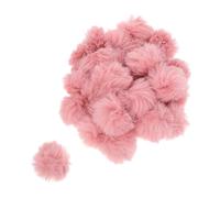 NOLITOY 30pcs Imitation Rabbit Hair Pink Ball Fuzzy Balls DIY Hat Accessories Fur Keychain DIY Fluffy Hat Pompoms Fluffy Bag Decor Polyester