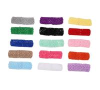 NOLITOY 30pcs Knitted Crochet Headbands for Women Soft Lightweight Hair Wraps Elastic Hairbands Colorful Festival Accessories for Teens Party Halloween Costume