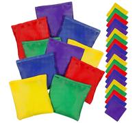 NOLITOY 30Pcs Mini Bean Bag Small Colorful Corn Hole Bags for Tossing Games Outdoor Party Favors Hand Eye Coordination Activity