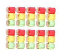 NOLITOY 30pcs Mini Candy Jar Ornaments for Dollhouse, Miniature Resin Jam Jar Models in Yellow, Red, Green, Mini House Decoration Accessories for Crafts and Photography Props
