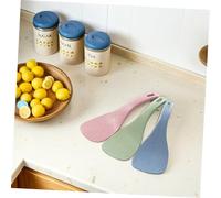 NOLITOY 30pcs Non Stick Rice Paddle Spoon with Ergonomic Handle and Hanging Stick Rice Scoop for Easy Serving and Cleaning in Nordic Pink Blue and Green