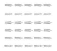 NOLITOY 30pcs Stainless Steel Fountain Pen Nibs Calligraphy Pen Accessories Easy to Write Sturdy Silver Replacement Set for Artists and Adults