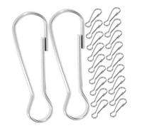 NOLITOY 30pcs Stainless Steel Lanyard Hook Snap Clips with Secure Spring Mechanism, 50mm Sturdy Flag Pole Clips for Name Tags and Badges, for DIY Craft and Outdoor Activities