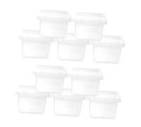 NOLITOY 30pcs Transparent Reptile Breeding Box with Locking Lid for Spiders Lizards Insects Clear Plastic Animal Habitat Cage for Feeding and Hatching Easy-clean Terrarium Container for