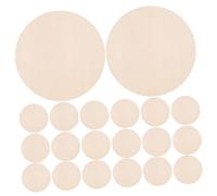 NOLITOY 36Pcs Round Wooden Slices DIY Blank Wood Cutouts Smooth Surface for Painting Writing Wedding Home Decoration Sturdy Poplar Craft Discs for Ornaments and Party Use