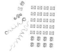 NOLITOY 38pcs Silver Dreadlock Hair Beads Braiding Hair Accessories Spiral Clips for African Dread Braids Charms Jewelry for Women and Adults