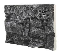 NOLITOY 3D Rock Terrarium Background 45x30cm PU Aquarium Backdrop Board Reptile Vivarium Wall Decor for Fish Tank Snake Bearded Dragon Lizard Turtle Enclosure Habitat Stone Dark Grey 17.6x11.8in