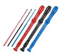 NOLITOY 3pcs 8-hole Abs Student Clarinet Set for Children Carry Pouch, Beginner Practice Wind Instruments in Red, Black, and Blue, Portable German Fingering Recorder for Boys and Girls Music Learning