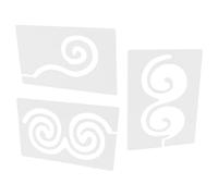 NOLITOY 3pcs Acrylic Quilting Templates Swirl Pattern Set for Industrial and Home Sewing Machines, Free Motion Patchwork Stencils for Quilt Supplies