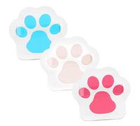 NOLITOY 3pcs Cat Claw Powder Puff Set Elastic Strap, Soft Makeup Sponge for Female Travel Cosmetics, Pink Blue and Nude Blending Applicator for Foundation and Concealer