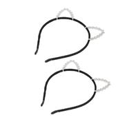 NOLITOY 3pcs Cat Ears Hair Accessories Rhinestone Crystal Headband Sparkly Animal Ears Headpiece Halloween Party