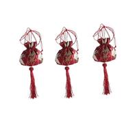 NOLITOY 3Pcs Chinese Style Decorative Sachet Bag with Drawstring Closure for Dried Flowers and Small Items Vintage Compact Pouch for Costume Accessories and Clothing Decoration
