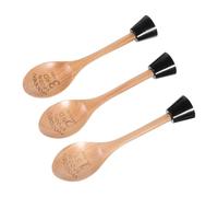 NOLITOY 3pcs Engraved Wooden Spoon Trophies with Base for Cooking Baking Competitions Multifunctional Award Set for Kitchen Contests and Culinary Prizes Unique Cooking Trophy Decor