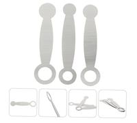 NOLITOY 3Pcs Flute Repair Padding Tools Silver for Wind Instruments Piccolo Flute Leather Pad Replacement and Pressure Repair Instrument Maintenance