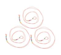 NOLITOY 3pcs Glow the Dark Lizard Walking Leash Lightweight Adjustable Harness for Bearded Dragon and Small Pets Outdoor Safety Durable Reptile Travel Accessory