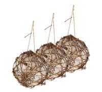 NOLITOY 3pcs Hanging Spherical Hummingbird Nest with Bird Nesting Material for Outdoor Garden and Indoor Use Multi-purpose Bird Feeder Ethical Care and Biodiversity