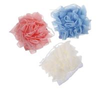 NOLITOY 3pcs Loofah Washcloth with Soap Mesh Pocket Soft Exfoliating Bath Sponge for Bar Soap Fast-Drying Portable Spa Shower Puff for Smooth Skin Cleansing at Home and Travel