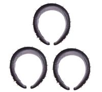NOLITOY 3pcs Luxury Pearl Hair Hoops Large Rims Women Adult Hair Lint Head Lint Accessory