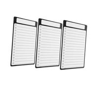 NOLITOY 3pcs Magnetic Whiteboard for Fridge Reusable Pet Writing Surface Small Dry Erase Boards for Grocery Lists Cleaning Schedule and to-do Notes