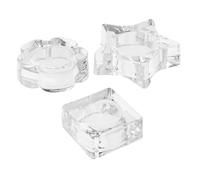 NOLITOY 3pcs Manicure Tool Star Flower Ice Cube Dappen Dish for Nails Glass Bowl for Gel Polish Mixing and Brush Cleaning Nail Art Tools Accessory