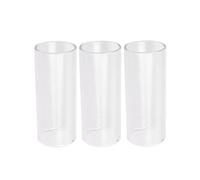 NOLITOY 3PCS Medium Bottleneck Glass Guitar Slides Heat Treated Smooth Gliding Surface for Acoustic Electric and Lap Guitars