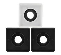 NOLITOY 3pcs Microphone Logo Sleeve Black White Microphone Flag Station Logo Portable Interview Mic Box Studio Equipment Supplies for Interviews Live Broadcasts and Podcasts