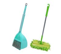 NOLITOY 3pcs Mini Cleaning Set for Rod Lightweight Broom Mop and Dustpan Safe Material S Housekeeping Kit for Boys and Easy Grip and Strong Cleaning Power