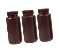NOLITOY 3pcs Plastic Medicine Bottles 500ml Refillable Reagent Sample Containers Caps for Laboratory Storage and Chemical Reagent Use