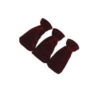 NOLITOY 3pcs Red Plush Piano Pedal Covers Protective Sleeve with Elastic Band Soft Fabric for Dirt Resistance and Friction Protection Suitable for Piano Players