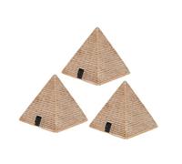 NOLITOY 3pcs Resin Egyptian Pyramid Figurines Decorative Miniature Ancient Statue for Sand Table DIY Projects Educational Historical Sculpture