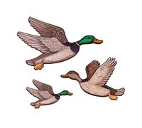 NOLITOY 3pcs Rustic Wood Duck Wall Art Farmhouse Hanging Decor for Nursery Living Room Study Sturdy Vintage Wood Sculptures Easy to Install Wall Hanging Decorations