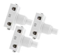 NOLITOY 3Pcs Self-Locking Foot Pedal Switch Replacement Push Button for Light, White Household Press Button Parts Suitable for Industrial and Electrical Control Applications