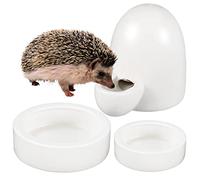 NOLITOY 3pcs Small Animal Water Feeder Set Hamster Water Bottle Food Bowl for Guinea Pig Chinchilla and Rat Space-saving Design for Spaces