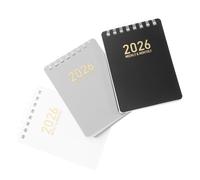 NOLITOY 3pcs Spiral Pocket Planner with Protective Cover Minimalist Yearly Planning Notebook for Students Professionals Personal Management
