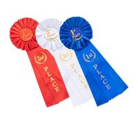 NOLITOY 3pcs Sports Award Medal Ribbons First Place Prize Badges for Competitions Events Parties with Comfortable Smooth Craftsmanship