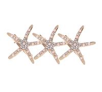 NOLITOY 3pcs Star Hair Rhinestone and Elegant Wedding Hair Accessories for Brides Mermaid Style Barrettes for Special Occasions for Parties and Gatherings