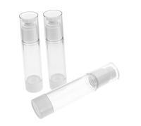 NOLITOY 3pcs Vacuum Lotion Bottles Refillable Travel Cosmetic Containers for Liquid Soap Shampoo Wash Leakproof Durable Easy to Fill for Outdoor Activities