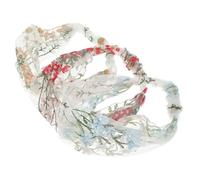 NOLITOY 3pcs Vintage Embroidered Lace Headbands for Women Stretch Retro Floral Hairbands in Blue Red Lightweight Bridal and Everyday Accessories for Parties and Photoshoots