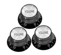 NOLITOY 3pcs Volume Knob Hat for Electric Guitar Abs Material Black Replacement Control Knobs Caps for Guitar Parts