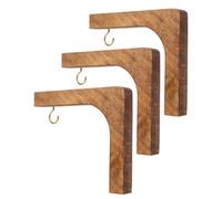 NOLITOY 3pcs Wooden Plant Wall Hook Brackets for Hanging Plants with Greater Load-Bearing Capacity Solid Structure Minimalist Style for Home Lanterns and Wind Chimes