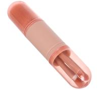 NOLITOY 4-in-1 Portable Makeup Brush Set Lid Mini Travel Cosmetic Brushes for Women Eyeshadow Blush Powder for On-the-go Use